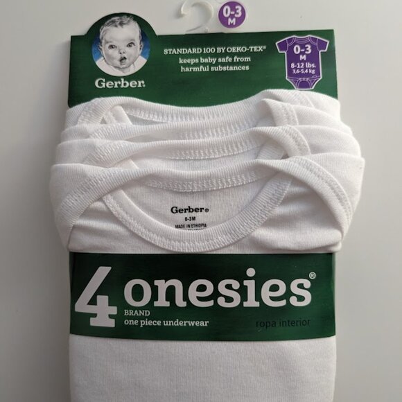 Gerber 4 pack onesies - Picture 1 of 1